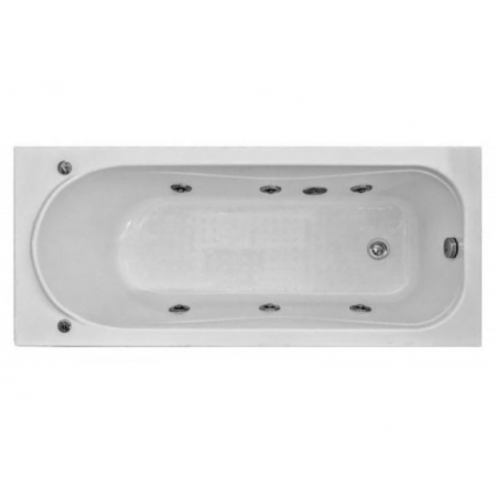 Акриловая ванна Bas Ахин 170x80 с гидромассажем (Flat Brass) 